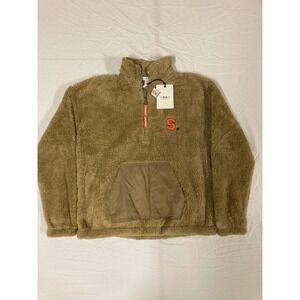 Syracuse Orange Wear by Erin Andrews Pullover Sherpa Football Sports - Medium